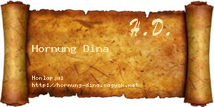 Hornung Dina névjegykártya